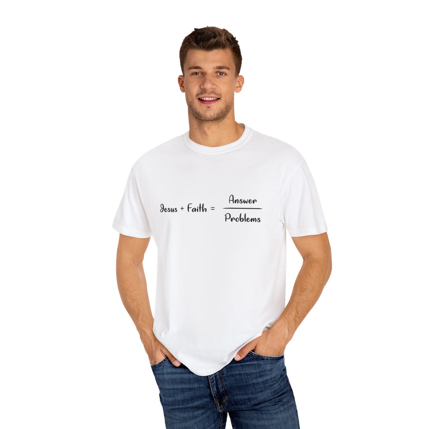 Jesus is the Answer Garment-Dyed super soft T-shirt