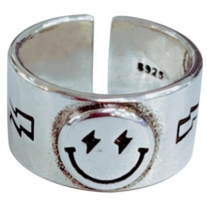 Vintage Happy Smile Face Rings