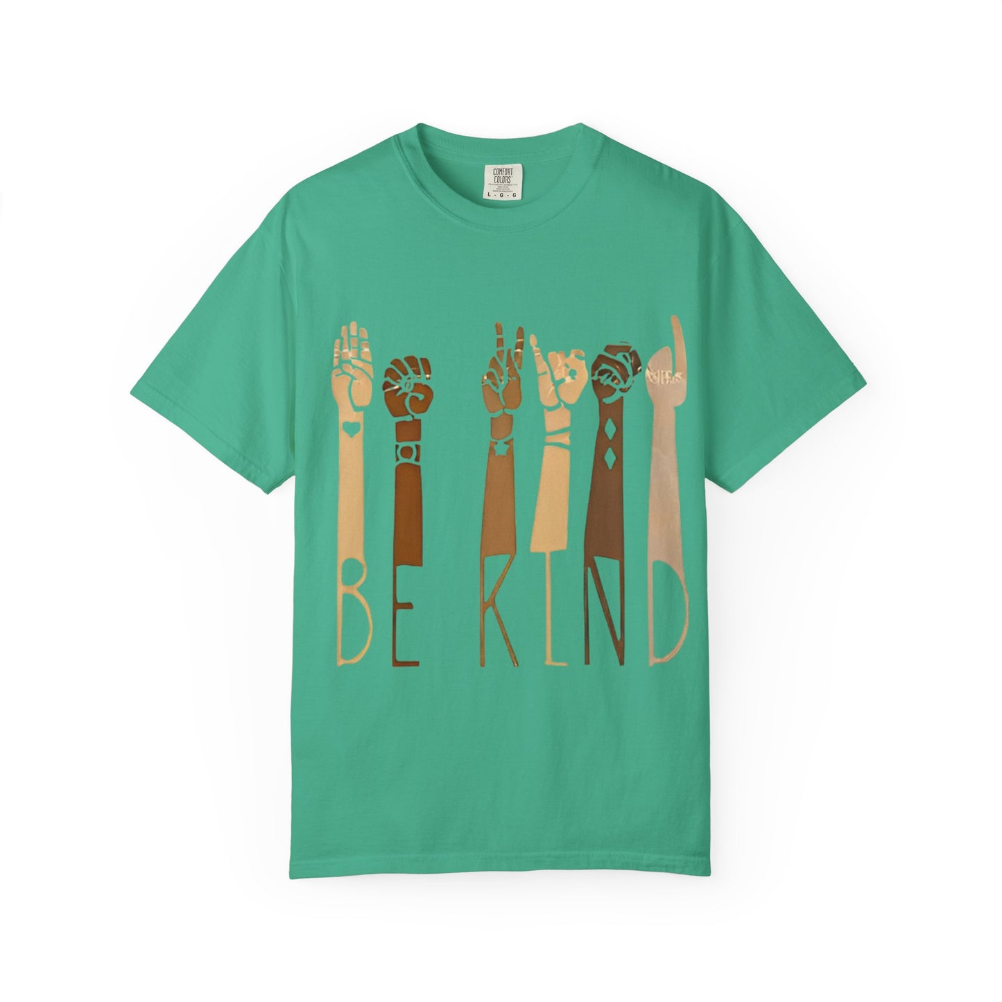 Be Kind T-Shirt — Diverse Hands ASL Design