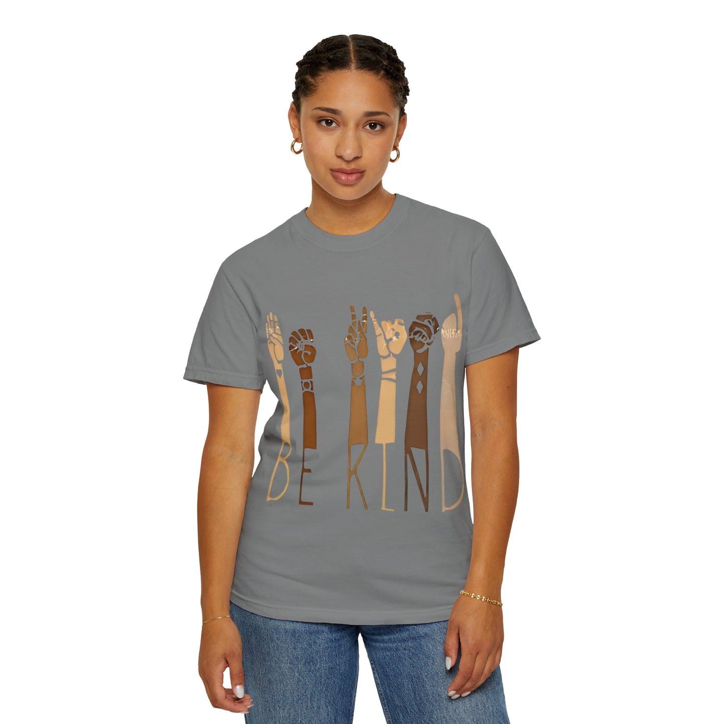 Be Kind T-Shirt — Diverse Hands ASL Design