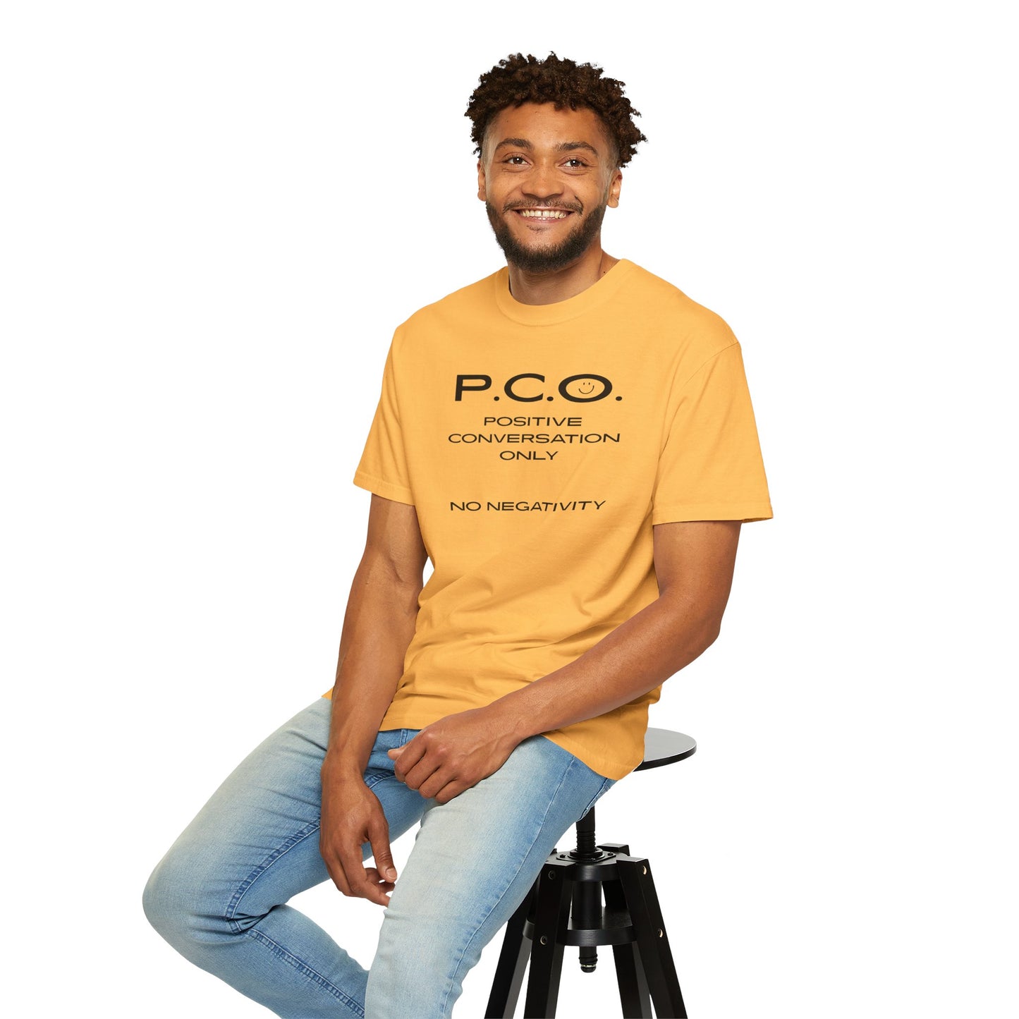 PCO - Positive Speech Reminder T-Shirt — 'No Negative Conversations' Motivational Tee
