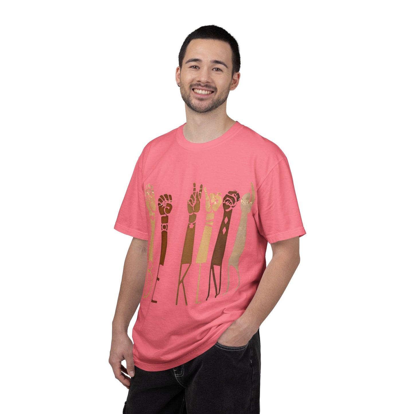Be Kind T-Shirt — Diverse Hands ASL Design