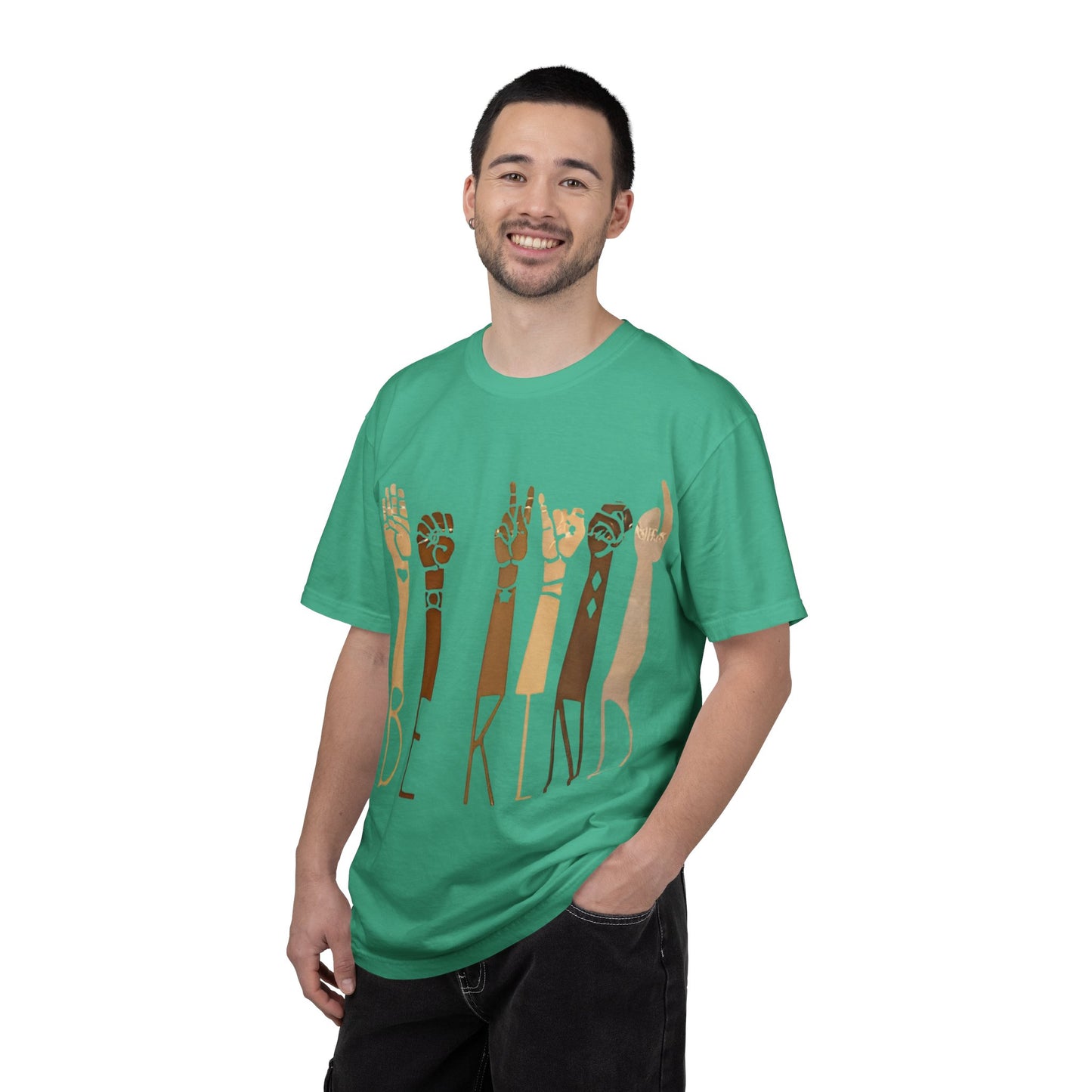 Be Kind T-Shirt — Diverse Hands ASL Design