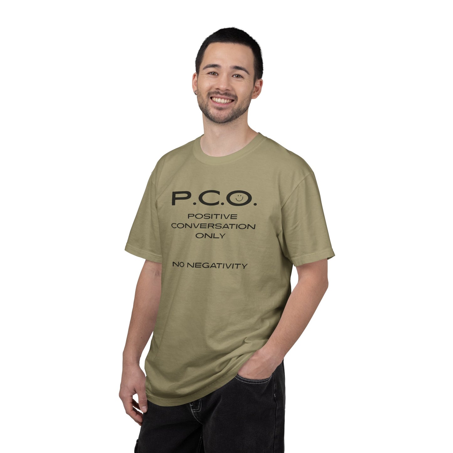 PCO - Positive Speech Reminder T-Shirt — 'No Negative Conversations' Motivational Tee