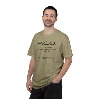 PCO - Positive Speech Reminder T-Shirt — 'No Negative Conversations' Motivational Tee