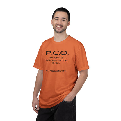 PCO - Positive Speech Reminder T-Shirt — 'No Negative Conversations' Motivational Tee