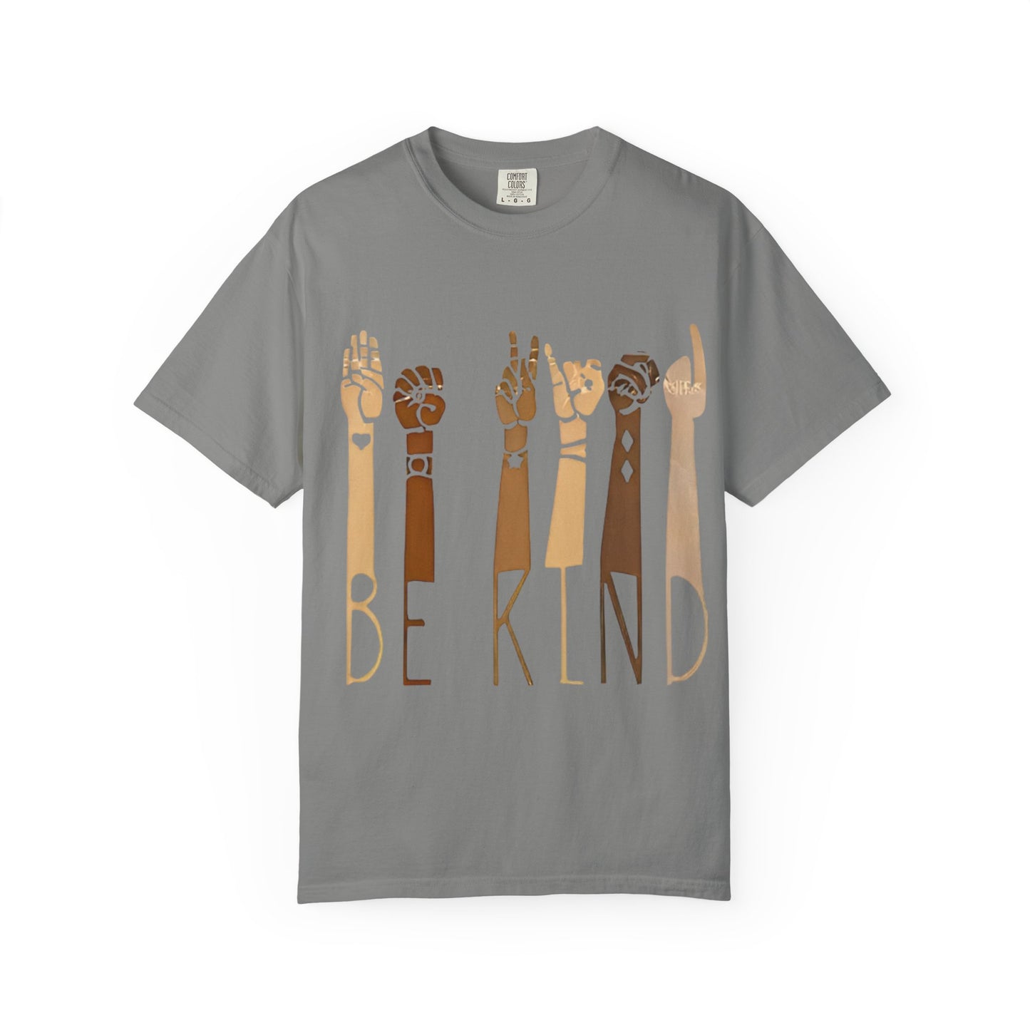 Be Kind T-Shirt — Diverse Hands ASL Design
