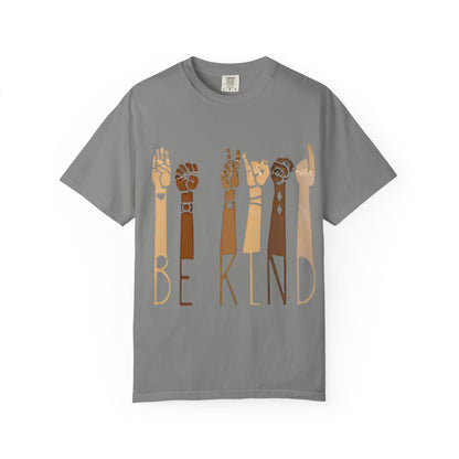 Be Kind T-Shirt — Diverse Hands ASL Design