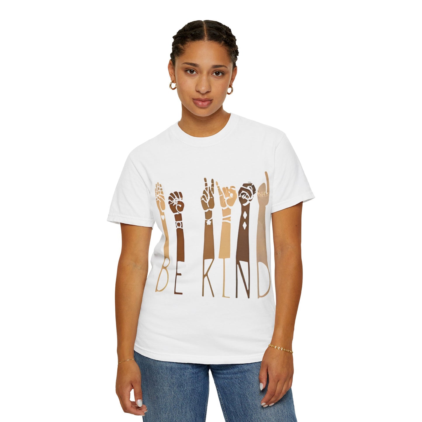 Be Kind T-Shirt — Diverse Hands ASL Design