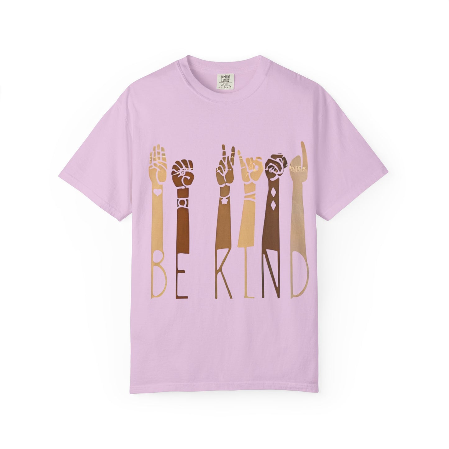 Be Kind T-Shirt — Diverse Hands ASL Design
