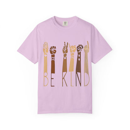 Be Kind T-Shirt — Diverse Hands ASL Design
