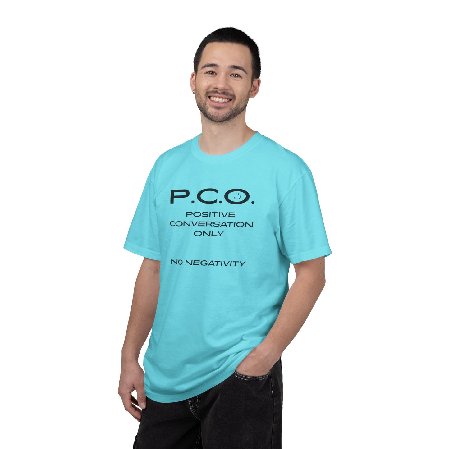 PCO - Positive Speech Reminder T-Shirt — 'No Negative Conversations' Motivational Tee