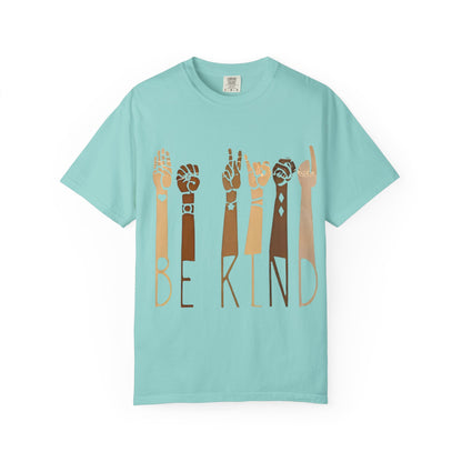 Be Kind T-Shirt — Diverse Hands ASL Design