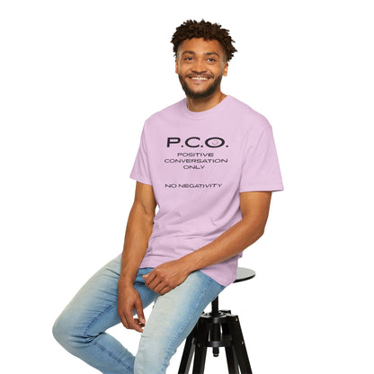 PCO - Positive Speech Reminder T-Shirt — 'No Negative Conversations' Motivational Tee