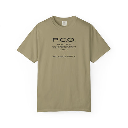 PCO - Positive Speech Reminder T-Shirt — 'No Negative Conversations' Motivational Tee