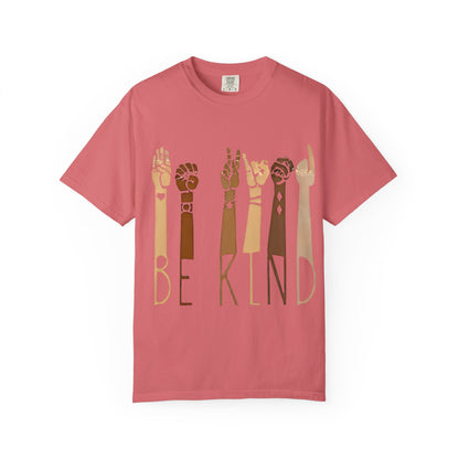 Be Kind T-Shirt — Diverse Hands ASL Design