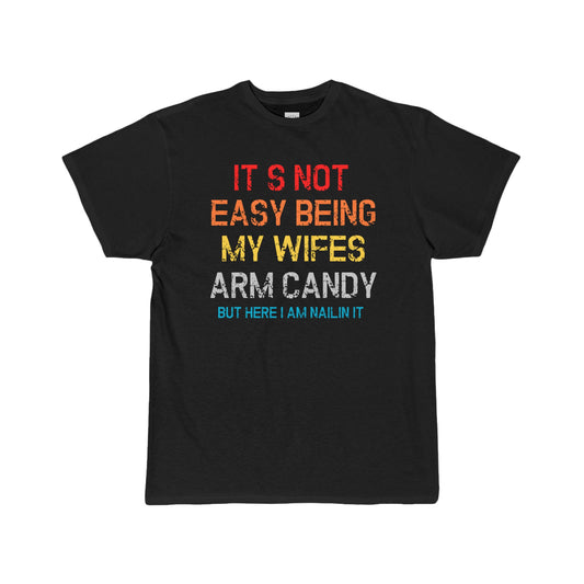 Wife's Arm Candy Men's Short Sleeve Tee - COLORFUL Text
