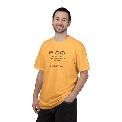 PCO - Positive Speech Reminder T-Shirt — 'No Negative Conversations' Motivational Tee