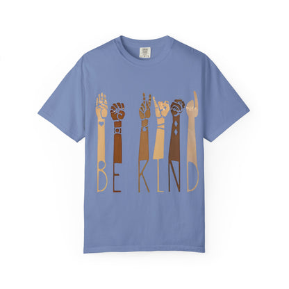 Be Kind T-Shirt — Diverse Hands ASL Design