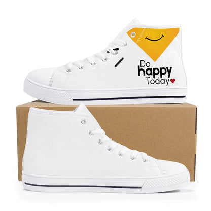 Womens High Top Canvas Shoes - Customized Tongue