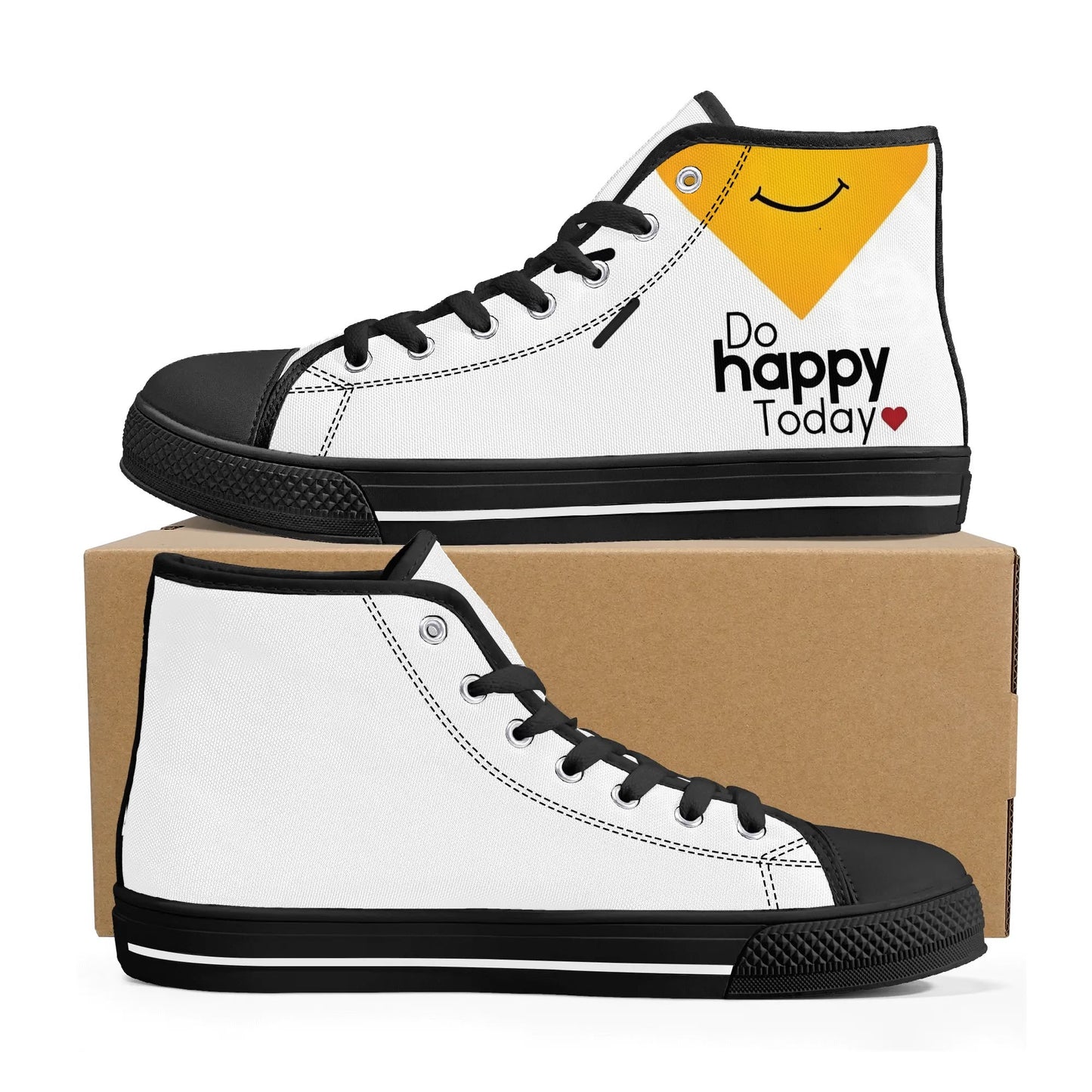 Womens High Top Canvas Shoes - Customized Tongue