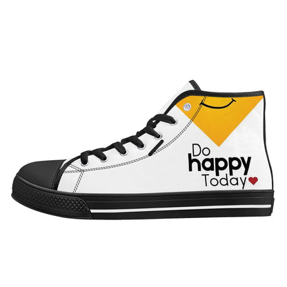 Mens High Top Canvas Shoes - Customized Tongue