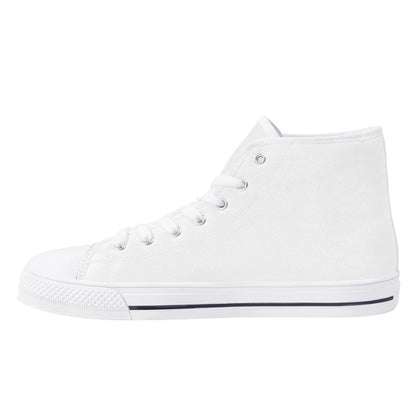 Mens High Top Canvas Shoes - Customized Tongue