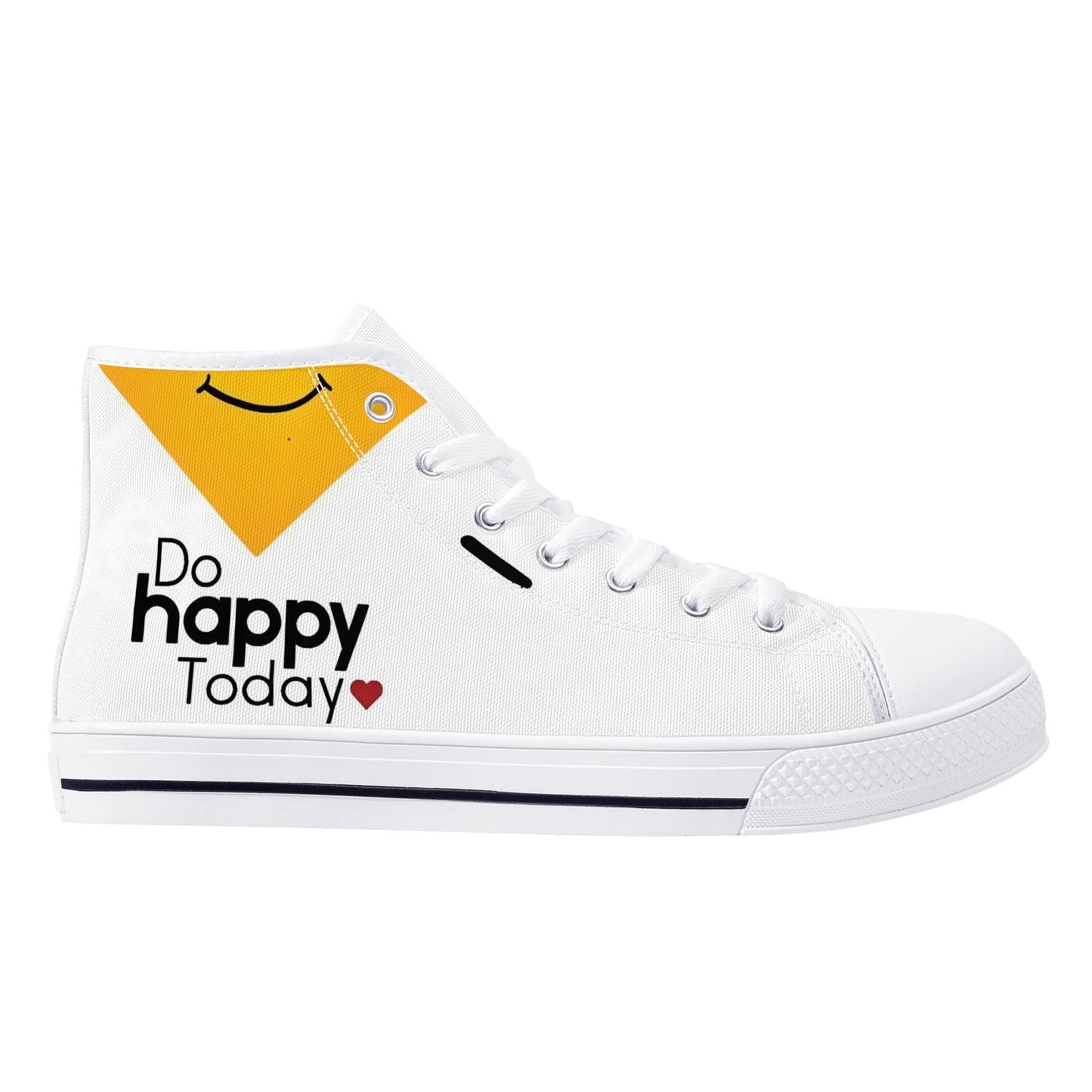 Mens High Top Canvas Shoes - Customized Tongue