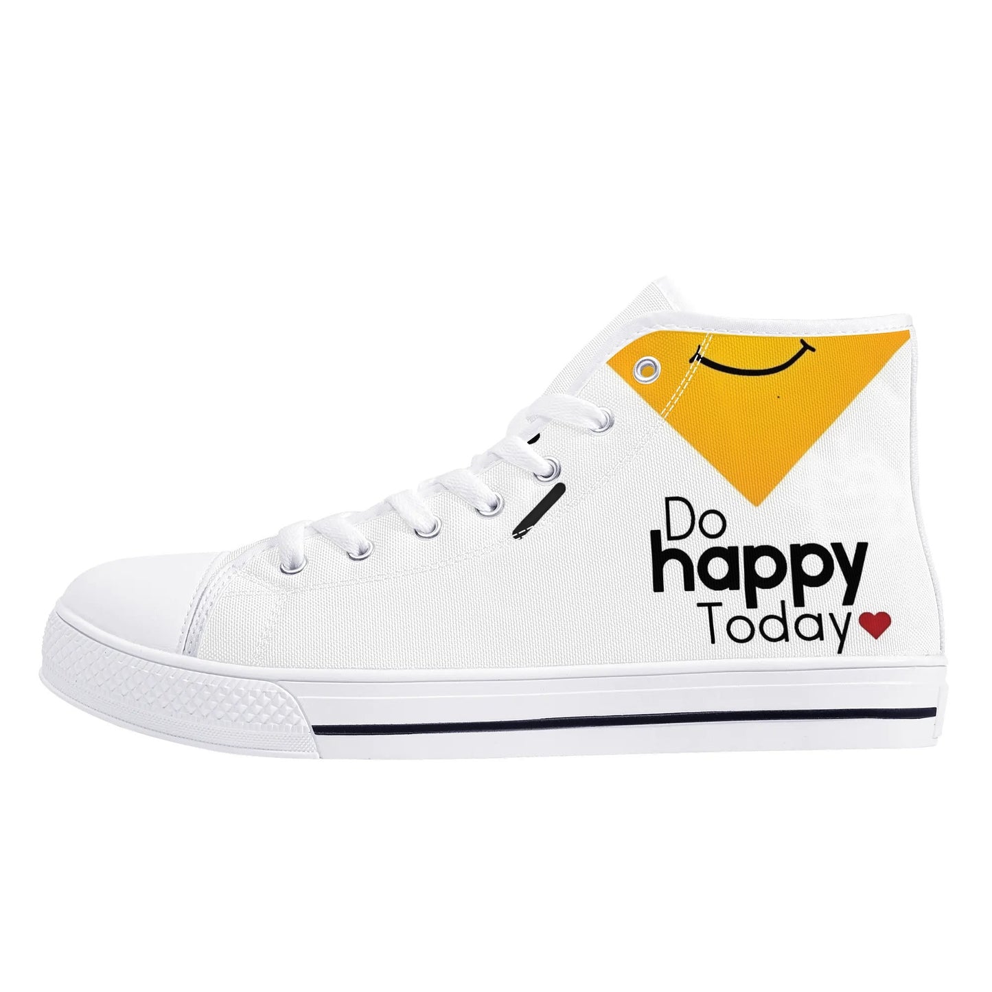 Mens High Top Canvas Shoes - Customized Tongue