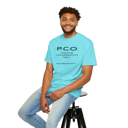 PCO - Positive Speech Reminder T-Shirt — 'No Negative Conversations' Motivational Tee