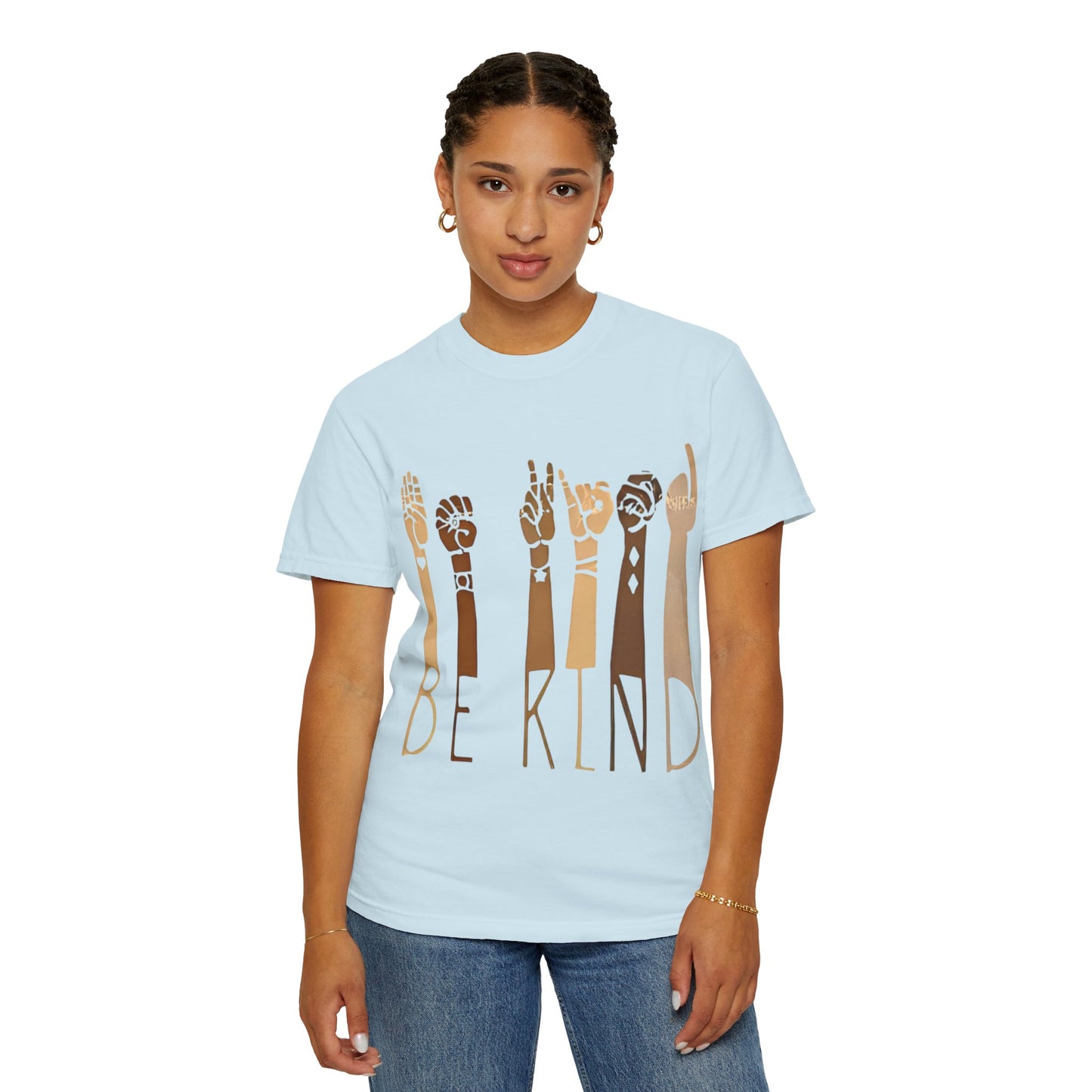 Be Kind T-Shirt — Diverse Hands ASL Design