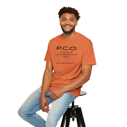 PCO - Positive Speech Reminder T-Shirt — 'No Negative Conversations' Motivational Tee