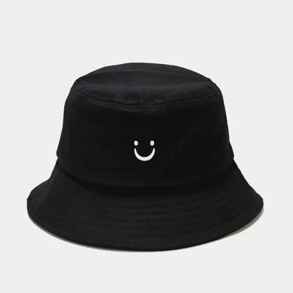 Embroidery Smile Face Expression Bucket Hat