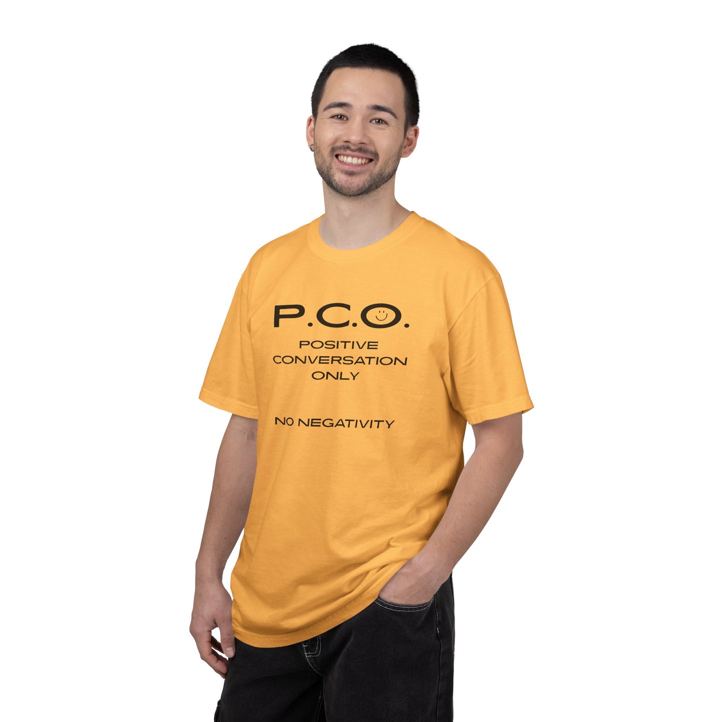PCO - Positive Speech Reminder T-Shirt — 'No Negative Conversations' Motivational Tee