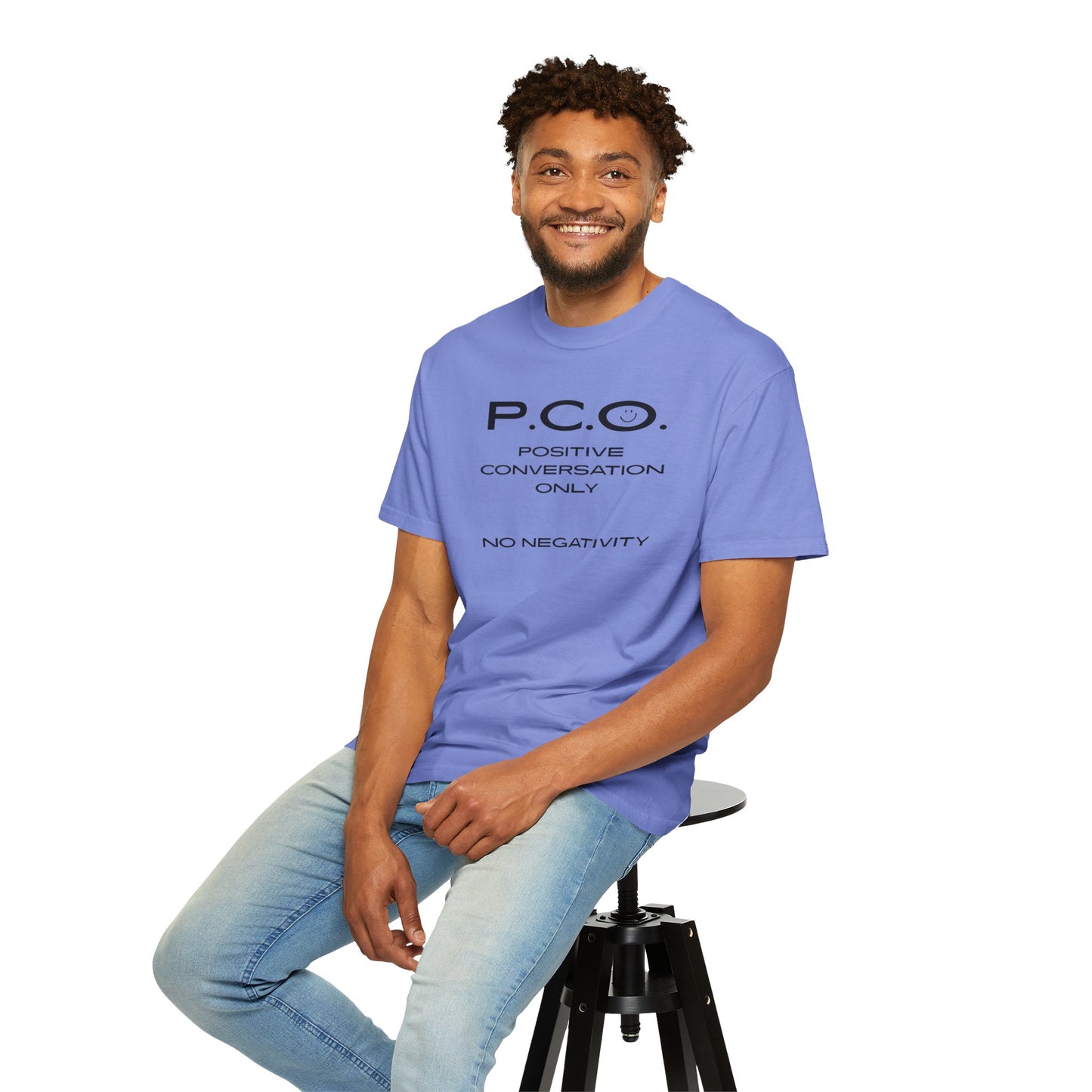 PCO - Positive Speech Reminder T-Shirt — 'No Negative Conversations' Motivational Tee