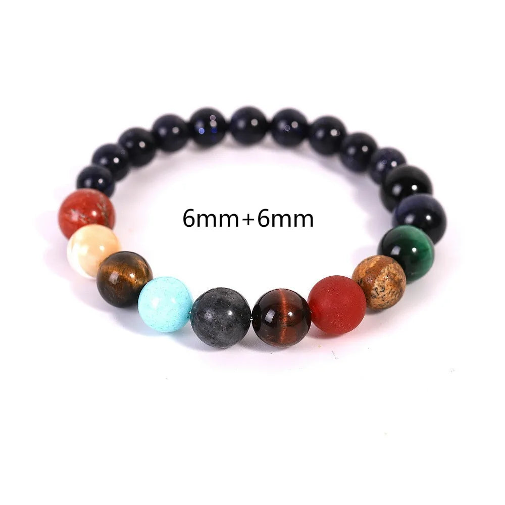 Eight Planets Natural Stone Bracelet