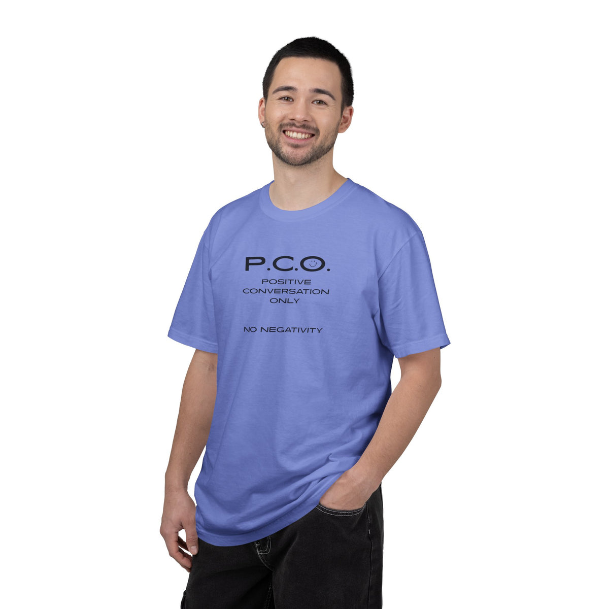 PCO - Positive Speech Reminder T-Shirt — 'No Negative Conversations' Motivational Tee