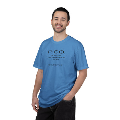 PCO - Positive Speech Reminder T-Shirt — 'No Negative Conversations' Motivational Tee