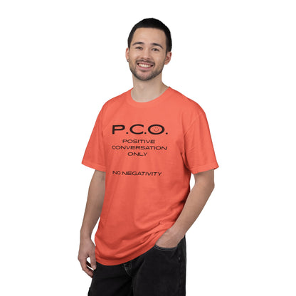 PCO - Positive Speech Reminder T-Shirt — 'No Negative Conversations' Motivational Tee