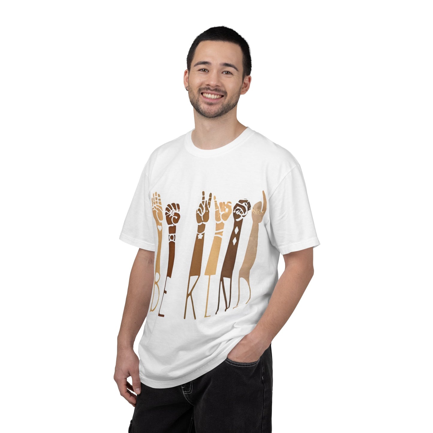 Be Kind T-Shirt — Diverse Hands ASL Design