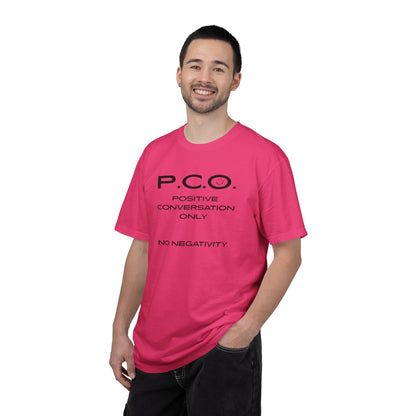 PCO - Positive Speech Reminder T-Shirt — 'No Negative Conversations' Motivational Tee