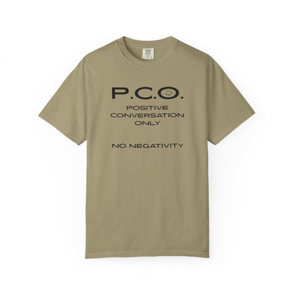 PCO - Positive Speech Reminder T-Shirt — 'No Negative Conversations' Motivational Tee
