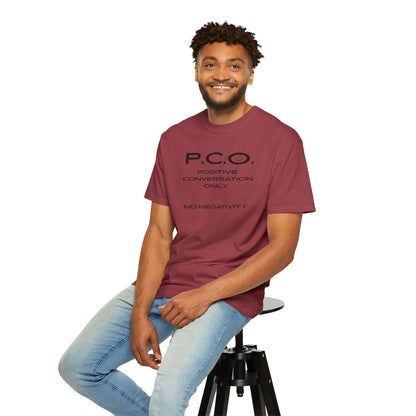 PCO - Positive Speech Reminder T-Shirt — 'No Negative Conversations' Motivational Tee