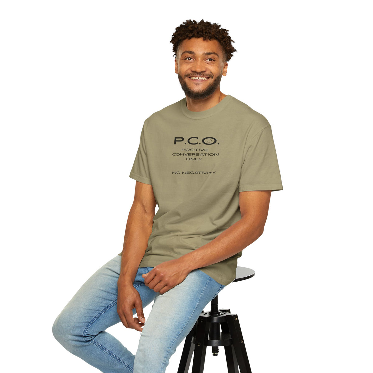 PCO - Positive Speech Reminder T-Shirt — 'No Negative Conversations' Motivational Tee