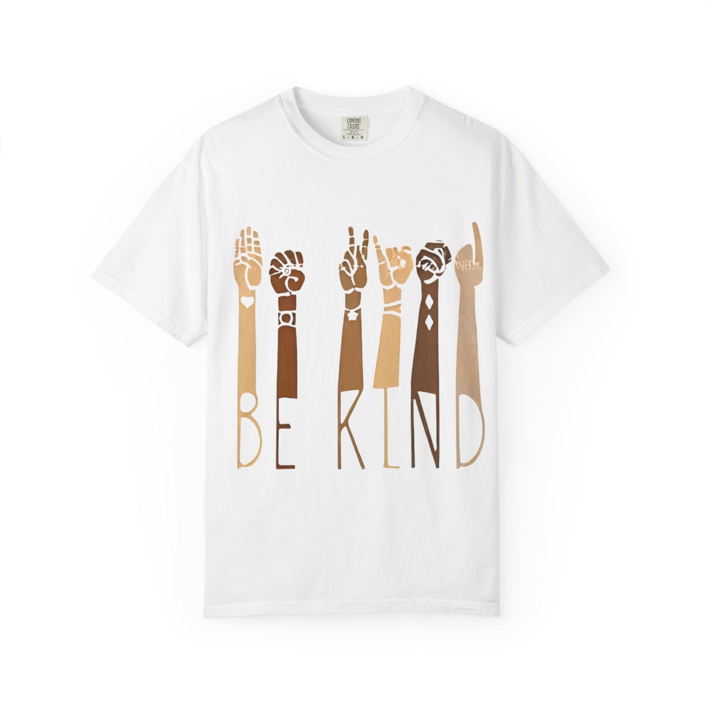 Be Kind T-Shirt — Diverse Hands ASL Design