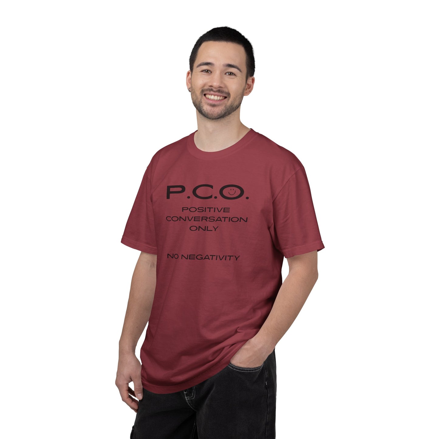 PCO - Positive Speech Reminder T-Shirt — 'No Negative Conversations' Motivational Tee