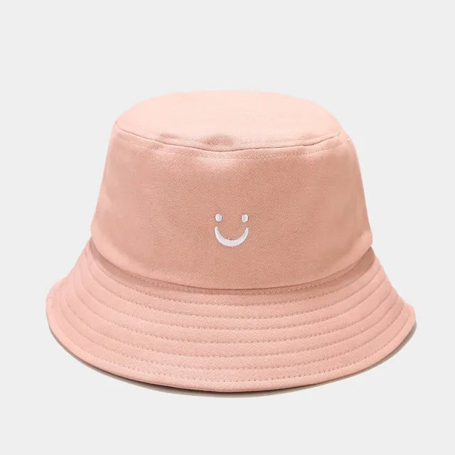 Embroidery Smile Face Expression Bucket Hat