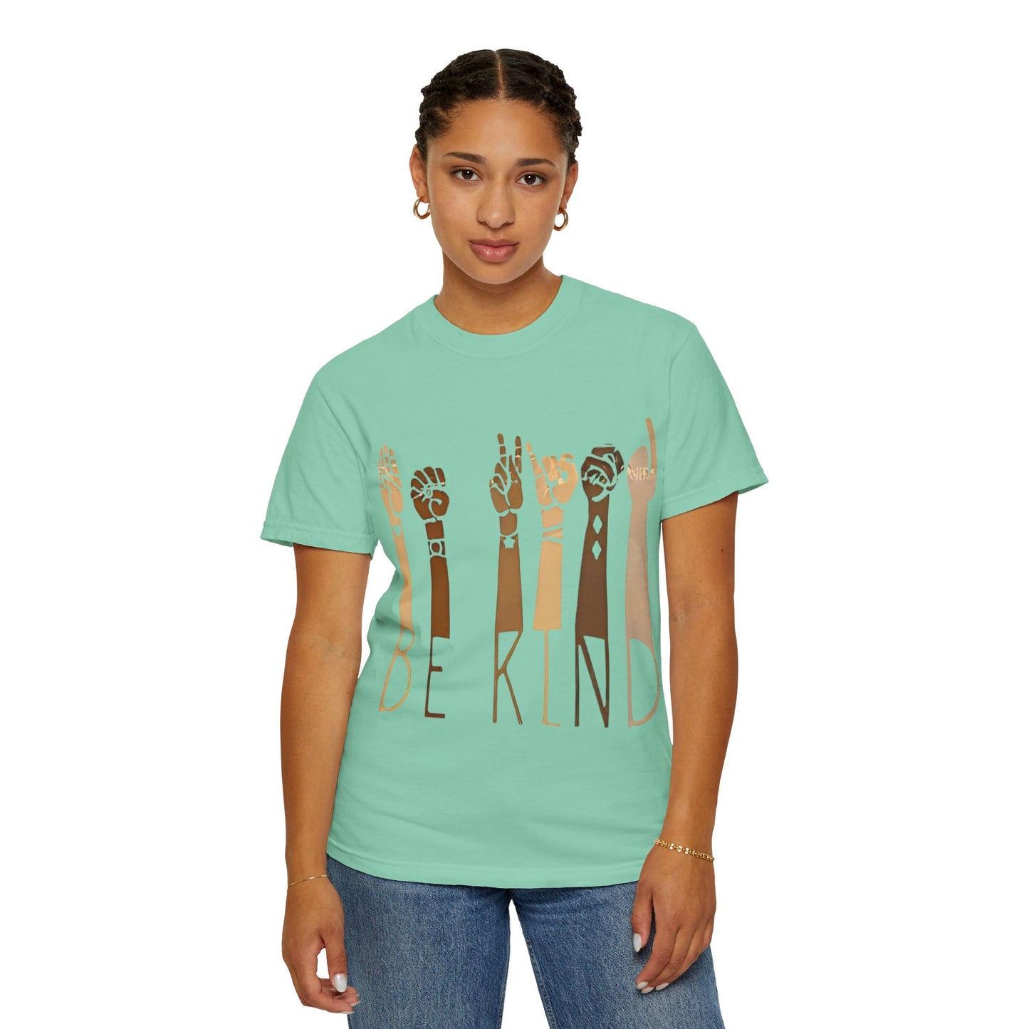 Be Kind T-Shirt — Diverse Hands ASL Design