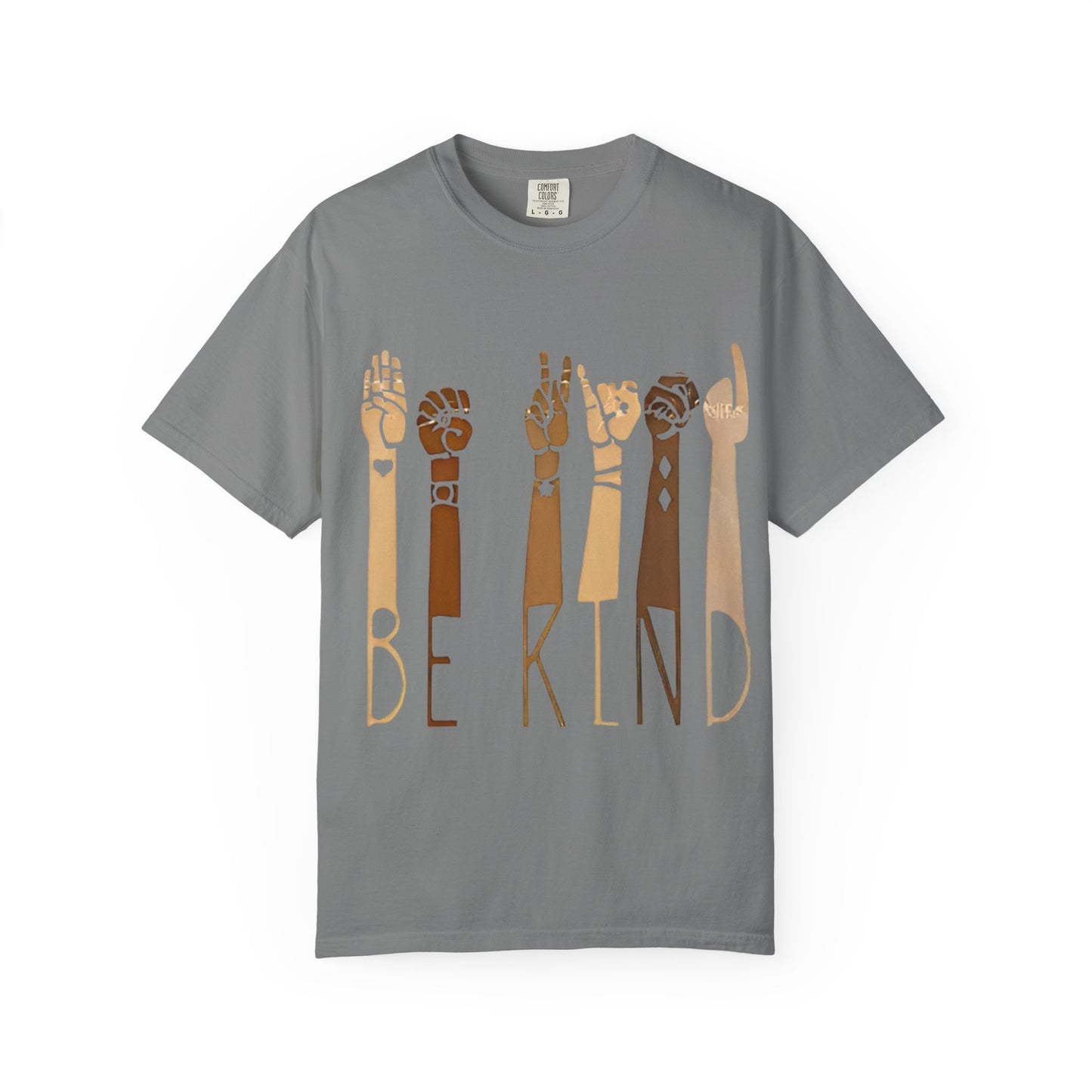 Be Kind T-Shirt — Diverse Hands ASL Design