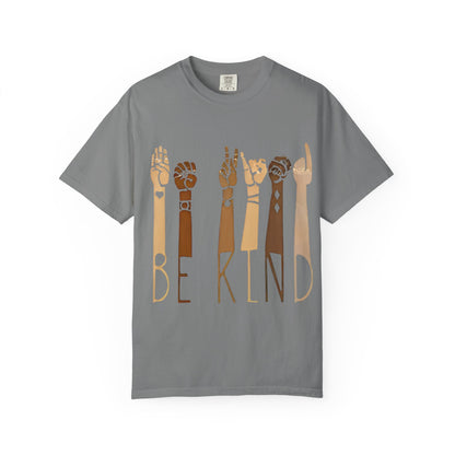Be Kind T-Shirt — Diverse Hands ASL Design